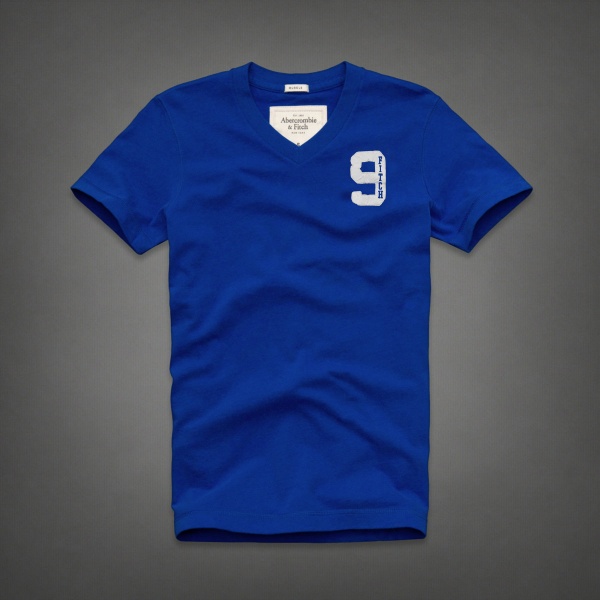 Abercrombie Fitch Hombres cuello en V Corto Remera AF5581